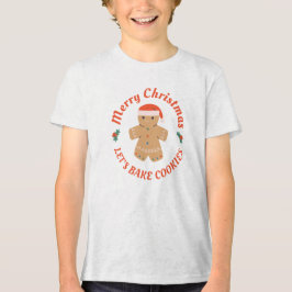 Frohe Weihnachten Bake Cookies Lebkuchen Mann Tri-Blend Shirt