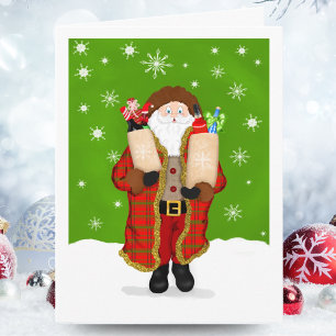 Frohe Weihnachten Barkeeper Weihnachtsmann mit Alk Karte