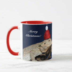Frohe Weihnachten Bartete Dragon Lizard - Weihnach Tasse