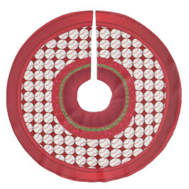 Frohe Weihnachten Baseball Liebhaber Polyester Weihnachtsbaumdecke