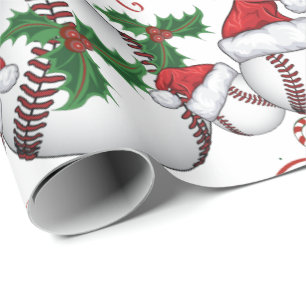 Frohe Weihnachten Baseball Santa Geschenkpapier
