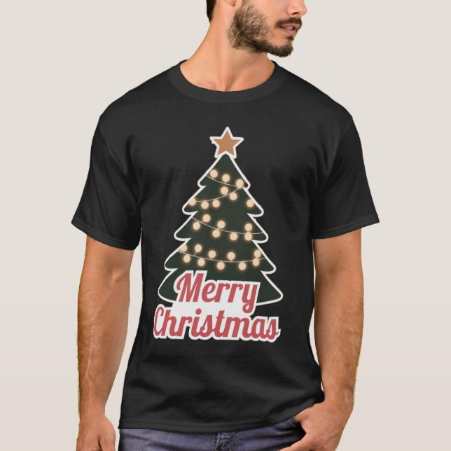 Frohe Weihnachten Basic Dark T - Shirt: Festive Ne T-Shirt (Vorderseite)