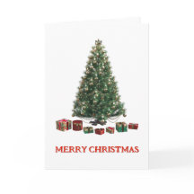 Frohe Weihnachten. Baum (Design 1) gefaltete Karte