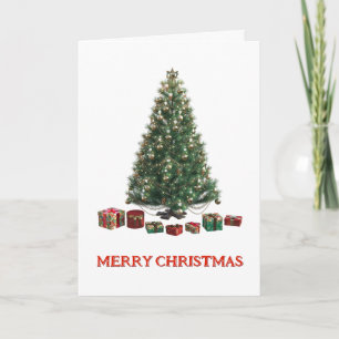 Frohe Weihnachten. Baum (Design 1) gefaltete Karte