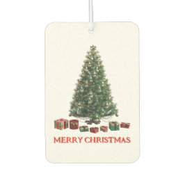 Frohe Weihnachten. Baum (Design 1) mit Geschenken Autolufterfrischer