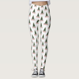 Frohe Weihnachten. Baum (Design 1) mit Geschenken Leggings