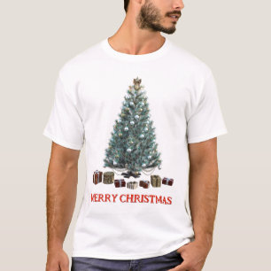Frohe Weihnachten. Baum (Design 3) mit Geschenken T-Shirt