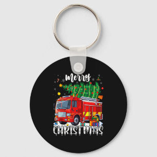 Frohe Weihnachten Baum Feuerwehr Latzhose Feuerweh Schlüsselanhänger