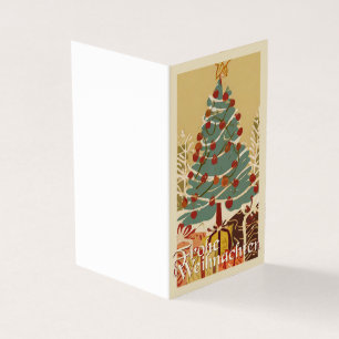 Frohe Weihnachten Baum Geschenke Retro-Stil