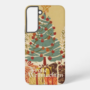 Frohe Weihnachten Baum Geschenke Retro-Stil Samsung Galaxy Hülle