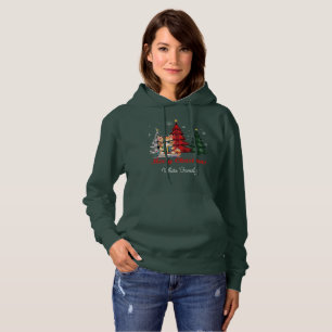 Frohe Weihnachten Bäume Niedlicher Katzenname Pe Hoodie