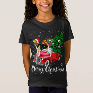 Frohe Weihnachten Beagle Santa Light Red Truck Xma T-Shirt