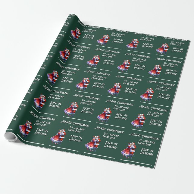 Frohe Weihnachten! BEHALT AUF TANZEN Geschenkpapier (Ungerollt)