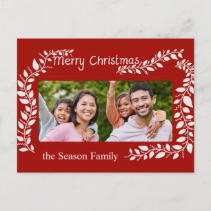 Frohe Weihnachten beherrscht Fotokarte Postkarte