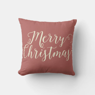 Frohe Weihnachten Beige Weihnachten Kissen