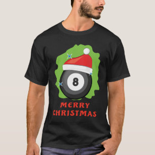 Frohe Weihnachten beim Billard - Lustig T-Shirt