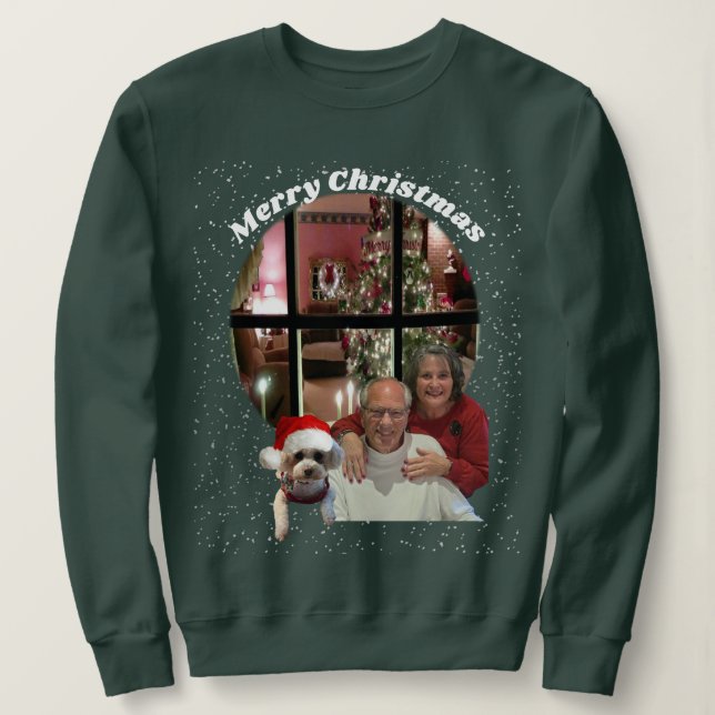 Frohe Weihnachten Bennetts grünes Sweatshirt (Design vorne)