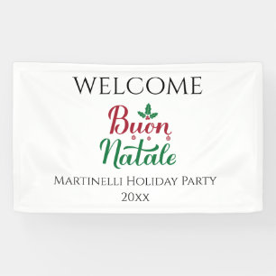 Frohe Weihnachten Benutzerdefinierte italienische Banner