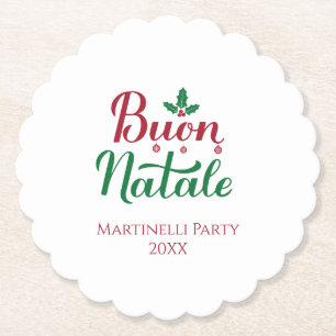 Frohe Weihnachten Benutzerdefinierte italienische Untersetzer