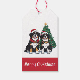Frohe Weihnachten Berner Sennenhunde Geschenkanhänger