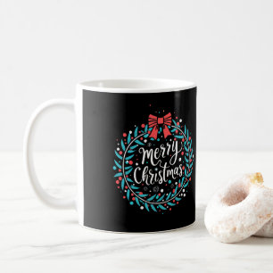 Frohe Weihnachten Berry Wreath Kaffeetasse
