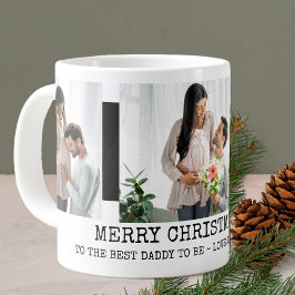 Frohe Weihnachten Best Daddy zu sein 3 Foto Black Jumbo-Tasse