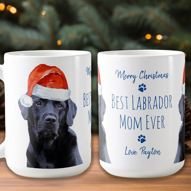 Frohe Weihnachten Best Labrador Mama Ever Black La Kaffeetasse (Von Creator hochgeladen)