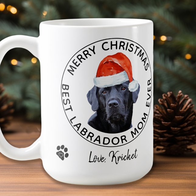 Frohe Weihnachten Best Labrador Mama Ever Black La Kaffeetasse (Von Creator hochgeladen)