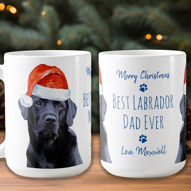 Frohe Weihnachten Best Labrador Vater Ever Black L Kaffeetasse (Von Creator hochgeladen)