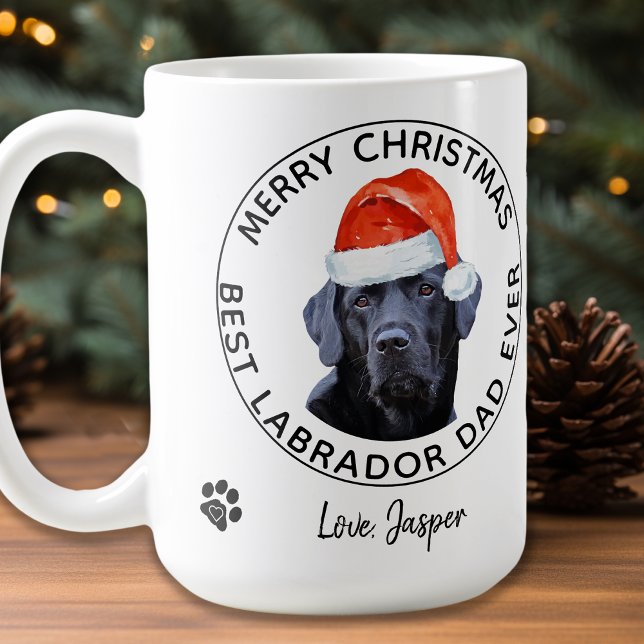 Frohe Weihnachten Best Labrador Vater Ever Black L Kaffeetasse (Von Creator hochgeladen)