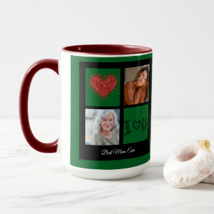 Frohe Weihnachten Beste Mama je Foto Collage Tasse