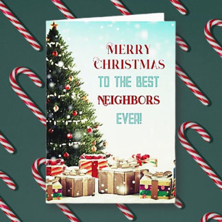 Frohe Weihnachten! Beste Nachbarn Weihnachtskarte Karte