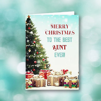 Frohe Weihnachten! Beste Tante Weihnachtskarte Karte