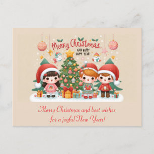Frohe Weihnachten beste Wünsche Postkarte