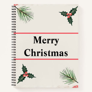 Frohe Weihnachten Bestes 8,5" x 11" Spiralnotizbuc Notizbuch