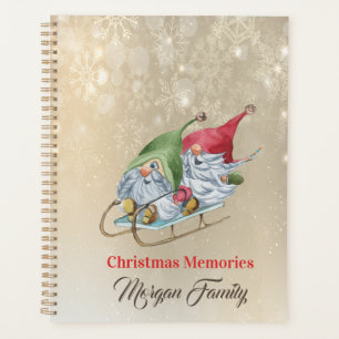 Frohe Weihnachten, bezaubernde Gnome-Schlitten Planer