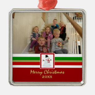 Frohe Weihnachten: Bild-Verzierung Silbernes Ornament