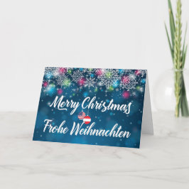 Frohe Weihnachten Bilingual Austrian American Card