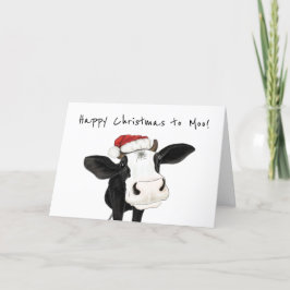 Frohe Weihnachten bis Moo, Niedliche Kuh Weihnacht