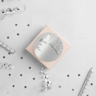 Frohe Weihnachten bis von Holidays Spark Tropfen g Runder Aufkleber