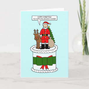 Frohe Weihnachten bis zum zweiten Cousin Karte