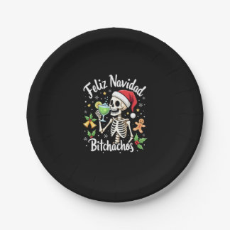 Frohe Weihnachten Bitchachos Lustiger Totenkopf Sp Pappteller