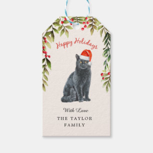 Frohe Weihnachten Black Cat Lovers Gift Tags Geschenkanhänger