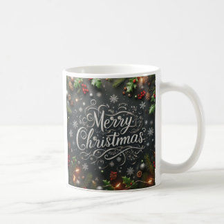 Frohe Weihnachten, Black Coffee Cup Kaffeetasse