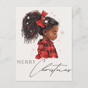 Frohe Weihnachten Black Girl Magic Melanin Weihnac Postkarte