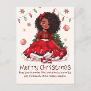 Frohe Weihnachten Black Girl Magic Melanin Weihnac Postkarte