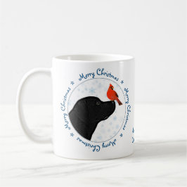 Frohe Weihnachten Black Labrador Kaffeetasse