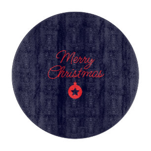 Frohe Weihnachten Black Rock Blue Classical Einzig Schneidebrett