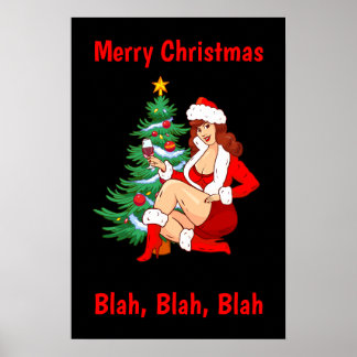 Frohe Weihnachten Blah, Blah, Blah - Funny Christm Poster