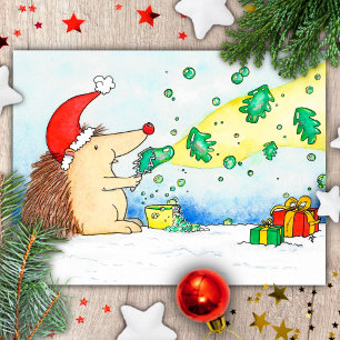 Frohe Weihnachten-Blasen-Grußkarte von Nicole Jane Postkarte